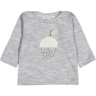 👉 Staccato  Lange mouw shirt grijs gemêleerd structuur - Grijs - Gr.68 - Jongen/Meisjes
