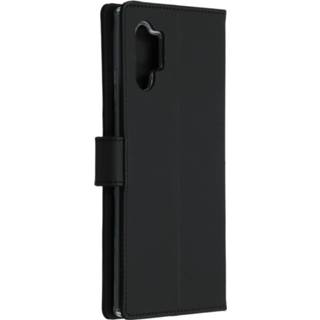 👉 Portemonnee zwart kunstleer unicolor unisex Wallet Softcase Booktype voor de Samsung Galaxy Note 10 Plus - 8719638609883