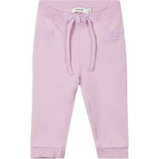 👉 Name it  Girl s Sweatbroeken Lonnie mauve mist - Roze/lichtroze - Gr.68 - Meisjes