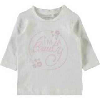 Name it  Girl s shirt met lange mouwen Luna sneeuwwitte Luna - Wit - Gr.74 - Meisjes