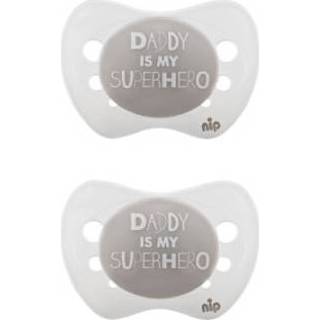 👉 Siliconen silicoon Nip Dummy grootte 1 Daddy is mijn Super held 2 stuks