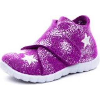 👉 Superfit  Slipper Gelukkige sterren paars (medium) - Paars - Gr.28 - Meisjes