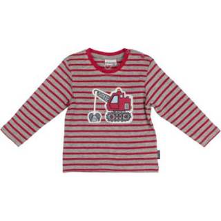 👉 SALT AND PEPPER Boys Shirt met lange mouwen Little Man streep paprika melange