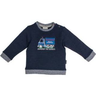 👉 Salt and Pepper  Boys Sweatshirt Kleine Man uni kroon blauw - Blauw - Gr.86 - Jongen