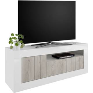 👉 Wit grenen spaanplaat Tv-meubel Urbino 138 cm breed in hoogglans met