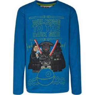 👉 LEGO wear LEGO® Star shirt met lange mouwen Wars™ Welkom bij de Donkere Kant van de Donkere Kant. - Blauw - Gr.134 - Jongen