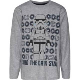 👉 LEGO wear LEGO® Star shirt met lange mouwen Wars™ Verbind het Donkere Grijze Melange aan de Donkere Zijkant. - Grijs - Gr.134 - Jongen