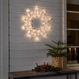 👉 Konstsmide christmas wit warmwit kunststof LED ster voor buiten 58 cm