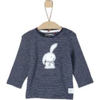 👉 S.Oliver  Girl s shirt met lange mouwen donkerblauwe strepen - Blauw - Gr.68 - Meisjes