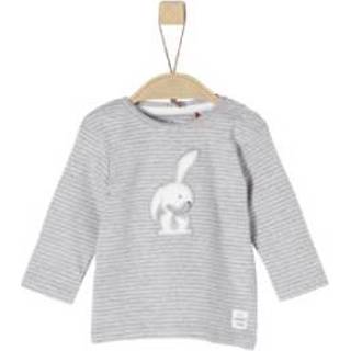 👉 S.Oliver Girl s shirt met lange mouwen lichtgrijze melangestrepen
