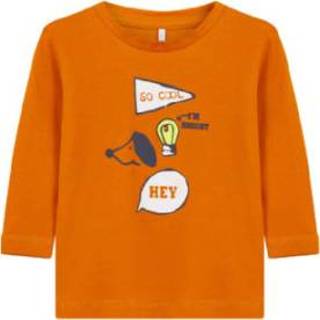 👉 Name it  Boys Shirt met lange mouwen Naam, herfst esdoorn - Oranje - Gr.86 - Jongen