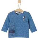 👉 S.Oliver  Shirt met lange mouwen blauw melange - Blauw - Gr.68 - Jongen