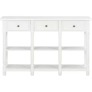 👉 Wandtafel wit MDF active 120x30x76 cm 8719883558639