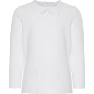 👉 Name it  Girl s shirt met lange mouwen helder wit - Wit - Gr.104 - Meisjes