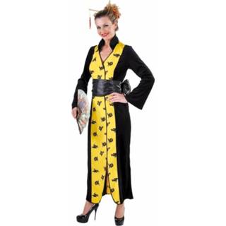 👉 Geel zwart Kimono Chinees geel/zwart