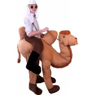 👉 Polyester bruin Rijdend op kameel kostuum