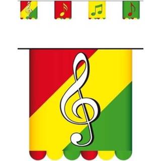 👉 Vlaggen lijn karton groen Vastelaovend muziek vlaggenlijn 3 m