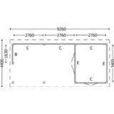 👉 Tuinhuisje XL Tuinhuis / Blokhut Trendhout Buitenverblijf Zadeldak 9260mm F