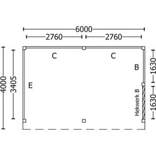 👉 Tuinhuisje XL Tuinhuis / Blokhut Trendhout Buitenverblijf Refter 6000mm C