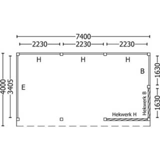 👉 Tuin huisje l Nvt Tuinhuis / Blokhut Trendhout Buitenverblijf Mensa 7400mm C