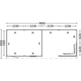 👉 Tuin huisje l Tuinhuis / Blokhut Trendhout Buitenverblijf Mensa 9800mm D