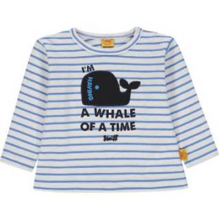 👉 Steiff  Boys Shirt met lange mouwen, lichtblauw - Blauw - Gr.86 - Jongen