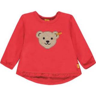 👉 Steiff  Girl s Sweatshirt, hibiscus, hibiscus - Rood - Gr.80 - Meisjes