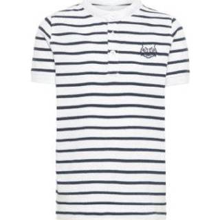 👉 Name it Boys Poloshirt Vallo met strepen Helder Wit