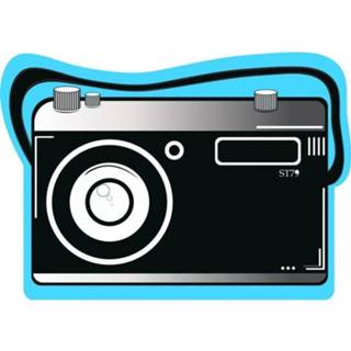 👉 Luxe badlaken/strandlaken Pictury grote handdoek 120 x 170 cm zwart/blauw - Fotocamera/fototoestel print