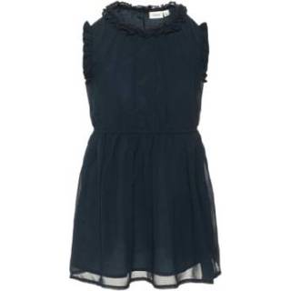 👉 Name it  Girl s jurk Vilusi donker saffier - Blauw - Gr.110 - Meisjes