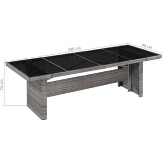 👉 Terrastafel active glas Tuintafel 240x90x74 cm poly rattan en 8718475601708