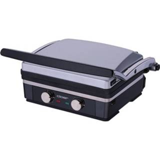 👉 Grill zwart zilver Cloer 6339 Contact 1800W Zwart/Zilver