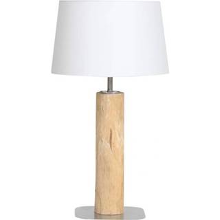 👉 Tafellamp witte Brocante Stam met Kap
