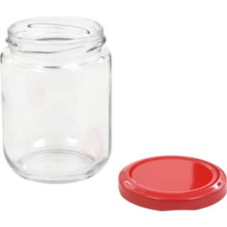 👉 Jampotje rode glas active Jampotten met deksels 48 st 230 ml 8719883557410