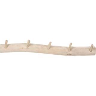 👉 Wandkapstok houten wand kapstok met haken 90 cm