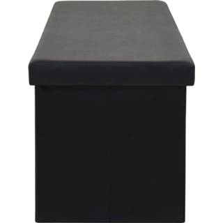 👉 Opbergbank inklapbaar 150x38x38 cm kunstleer zwart