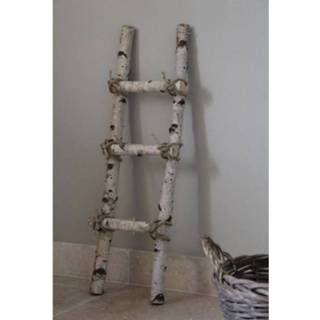 👉 Decoratieladder berk touw Decoratie Ladder met 100 cm