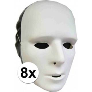 👉 Wit volwassenen 8x masker om zelf te beschilderen