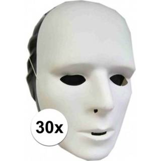 👉 Wit volwassenen 30x masker om zelf te beschilderen