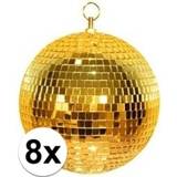 👉 Spiegel goud 8x Disco ballen 30 cm