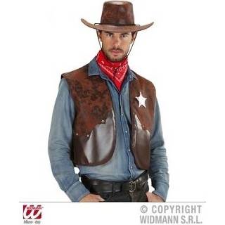 👉 Gilet imm suede bruin Cowboy sheriff