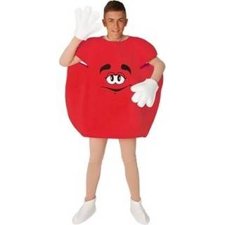 👉 M&M feestoutfit rood adult