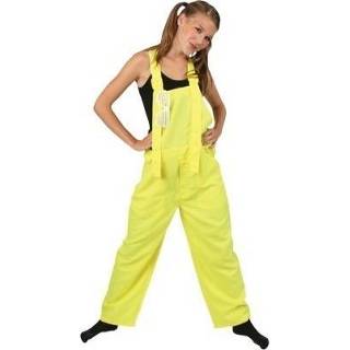 👉 Tuin broek fluor geel kinderen Kinder tuinbroek