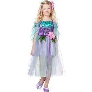 👉 Bloemenfee polyester paars jurkje
