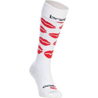 👉 Sock wit rood multi-coloured Brabo Socks Kisses White/Red 8717264652884