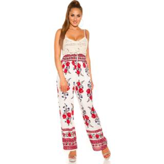 👉 Sexy carrier summer jumpsuit with floral print White