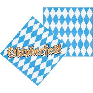 Servet papier blauw Oktoberfest servetten