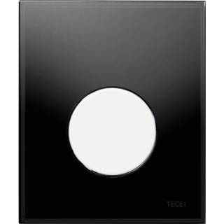 👉 Bedieningsplaat zwart witte glas rechthoek loop rond mechanisch frontbediening Urinoir TECE 10,4x12,4 cm (met toets) 4027255017252