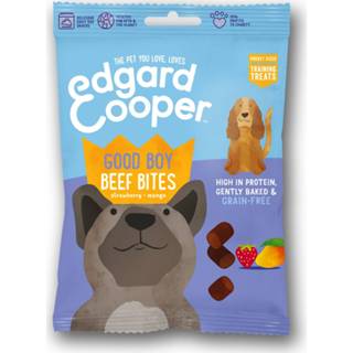 👉 Honden snack mannen Edgard&Cooper Beef Bites - Hondensnacks Rund Aardbei Mango 50 g 5425039487014
