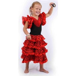 👉 Spaanse jurk rood zwart Belicia